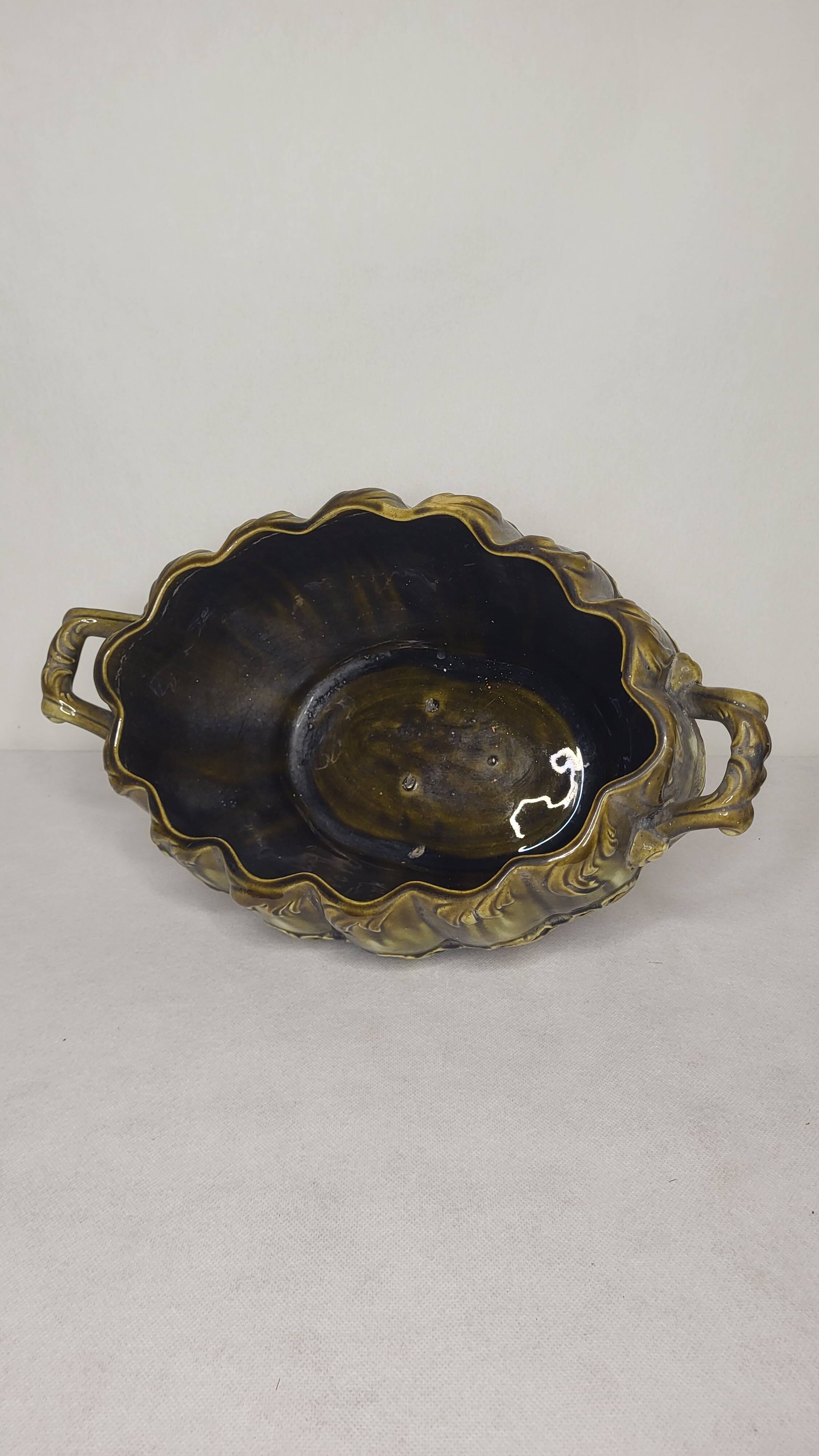 Art Nouveau barbotine planter 1900's