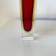 Vintage Murano blown glass sommerso vase - made in Italy