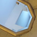 Antique large Art Deco beveled mercury mirror