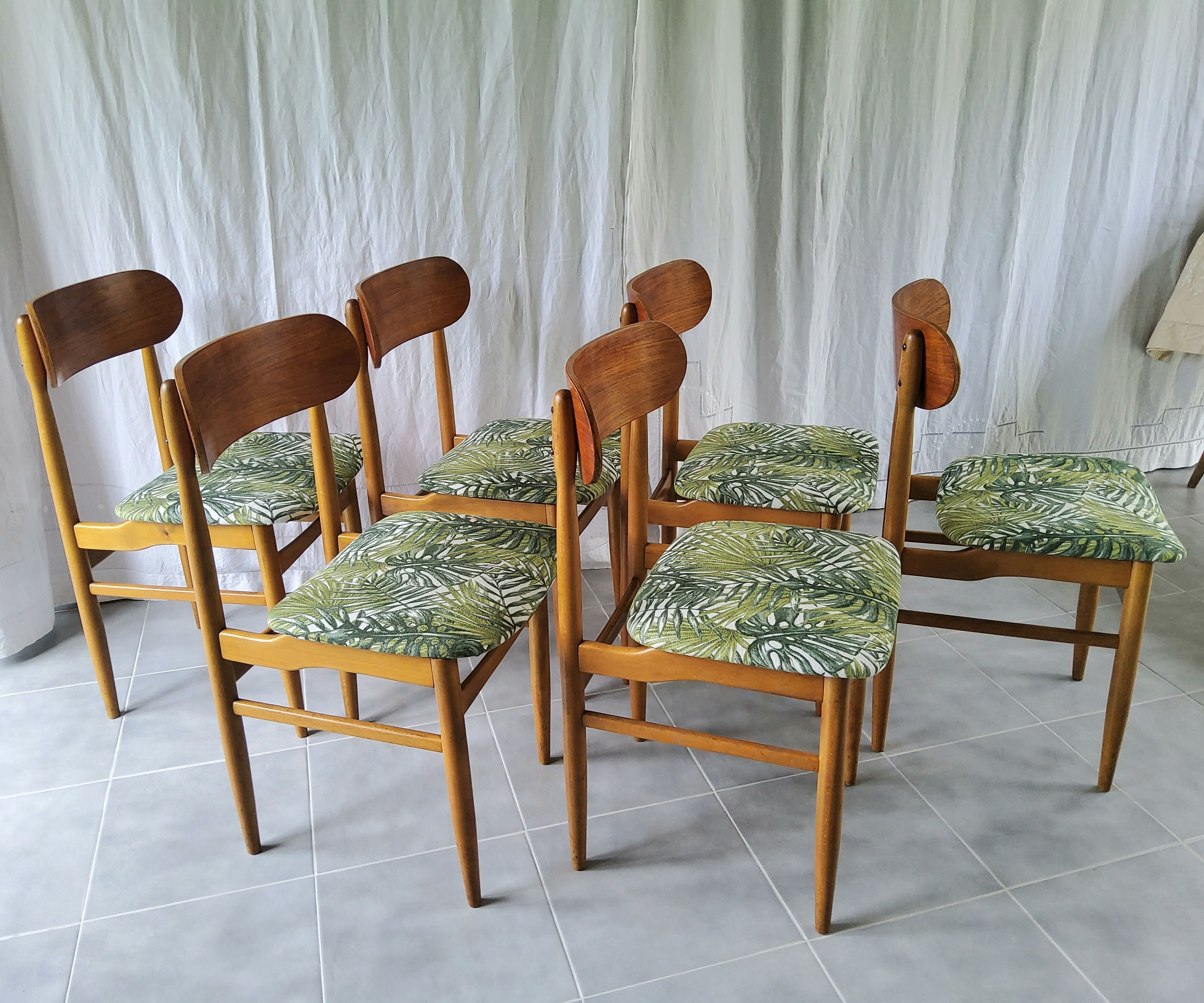 Set of 6 chairs 60s