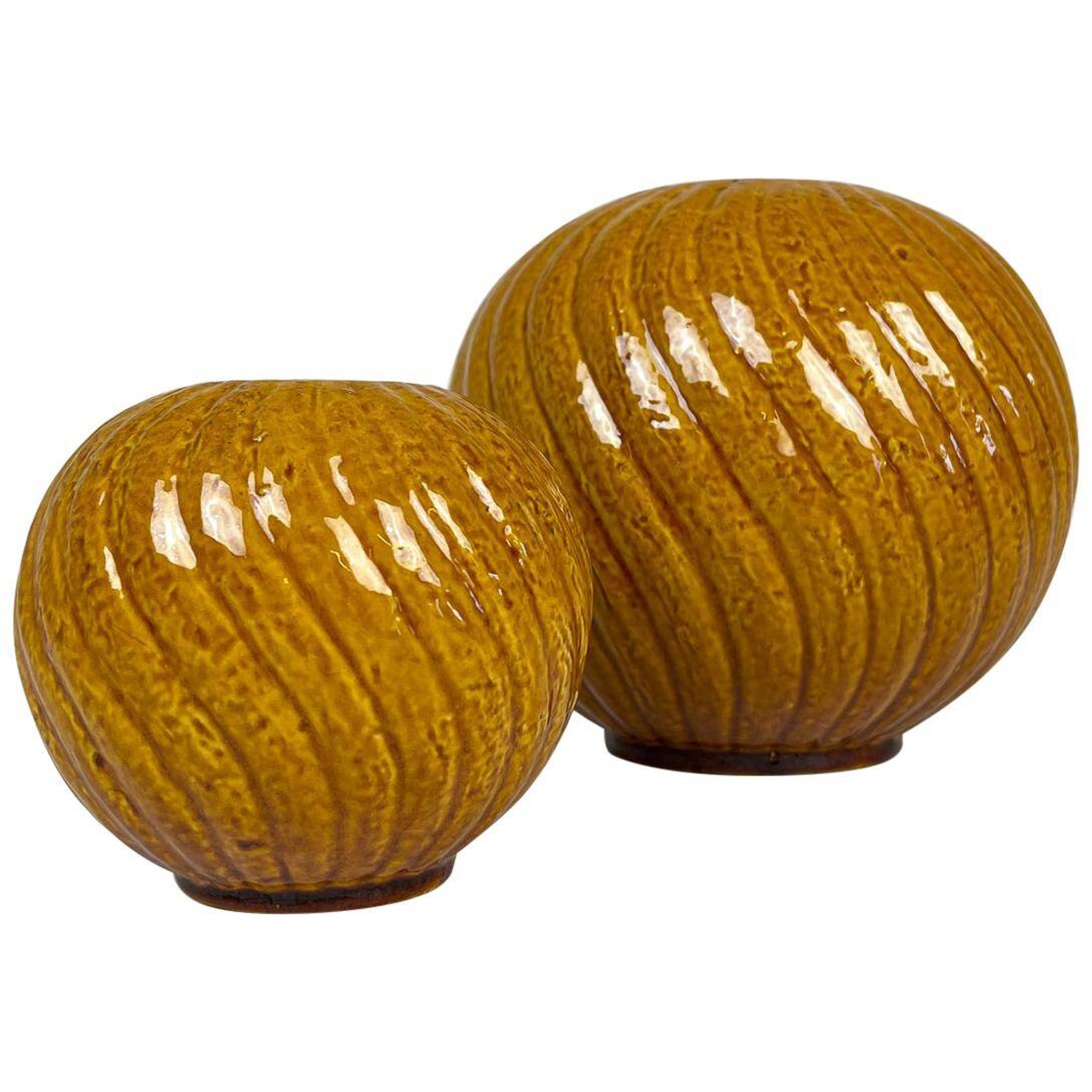 Rare pair of mid-century modern vases by Gunnar Nylund, Rörstrand, Sweden, 1940s.