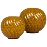 Rare pair of mid-century modern vases by Gunnar Nylund, Rörstrand, Sweden, 1940s.