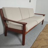 JUUL KRISTENSEN 3-seater teak sofa for Glostrup, Denmark 1960s