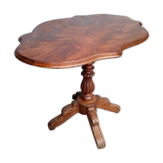 Mahogany flap pedestal table, 19th century