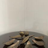 Vintage brass flower ashtray 1970