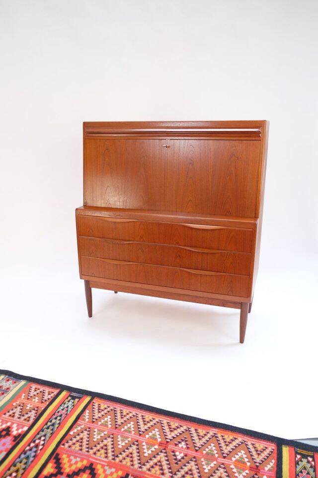 Torvits secretary in teak, retro vintage Danish style from the 1960s.