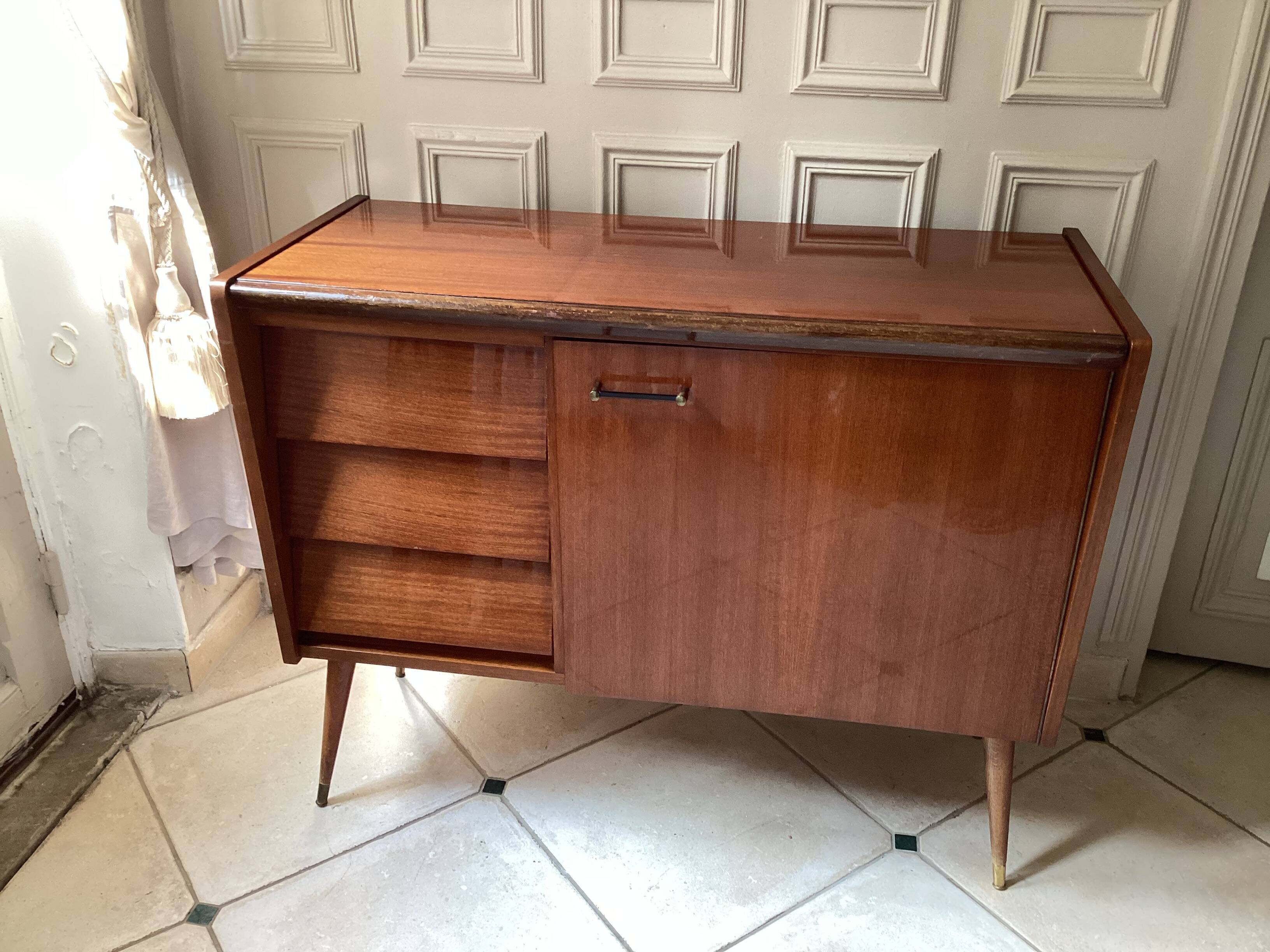 Vintage 1960s small sideboard - trade furniture.