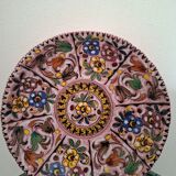 Decorative floral plate signed