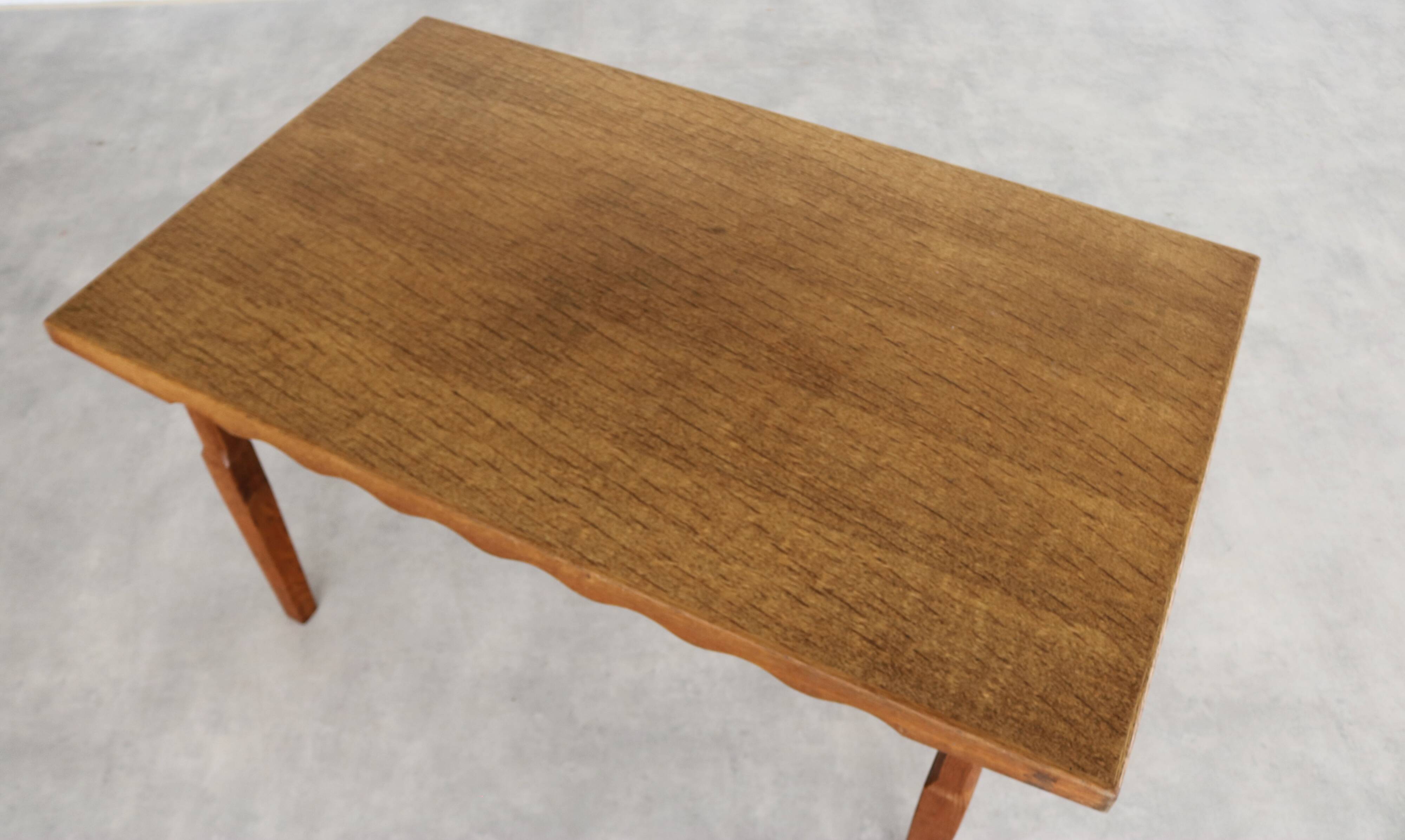 brutalist dining table | vintage table | oak | Kjaernulf