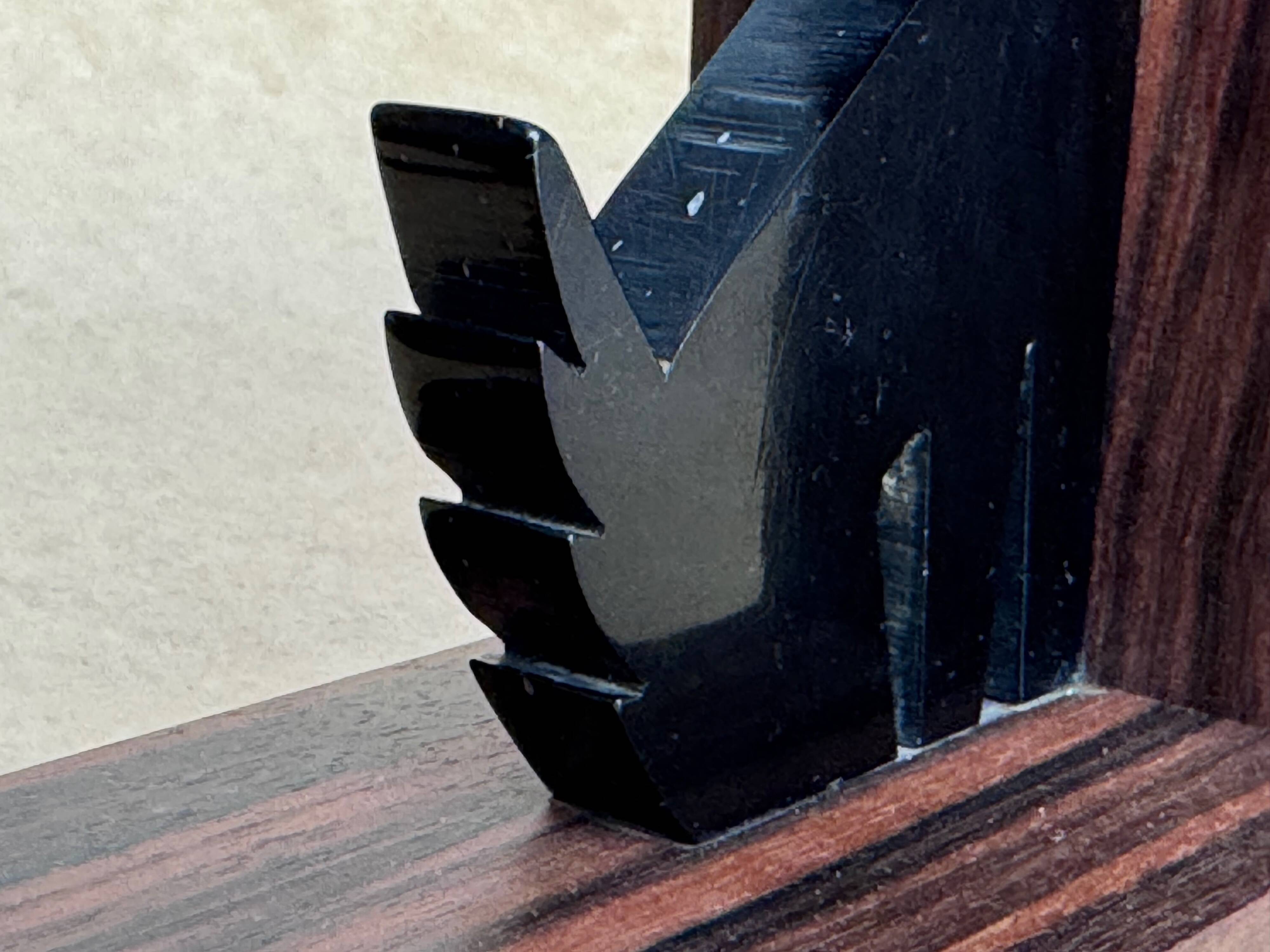 Art Deco bookends in rosewood and Bakelite