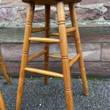 2 vintage Scandinavian bar stools in mountain style
