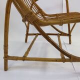 Pair of vintage bamboo armchairs, Bonacina style