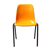 Yellow, vintage community chair