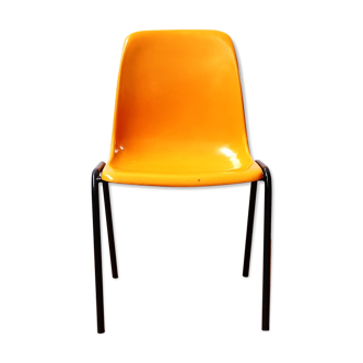 Yellow, vintage community chair