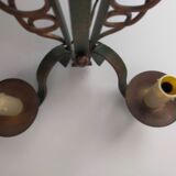 Pairs of vintage wrought iron wall lamps