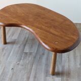 Vintage "bean" coffee table in solid wood, 1960