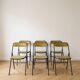 Set of 6 vintage Souvignet folding chairs from the 1960s.