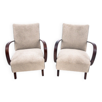 Art Deco armchairs designed by J. Halabala, Czechoslovakia, 1930s. After renovation.