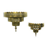 Brass wall light