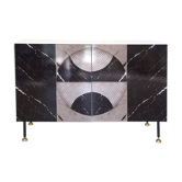 Brass feet buffet and marble effect