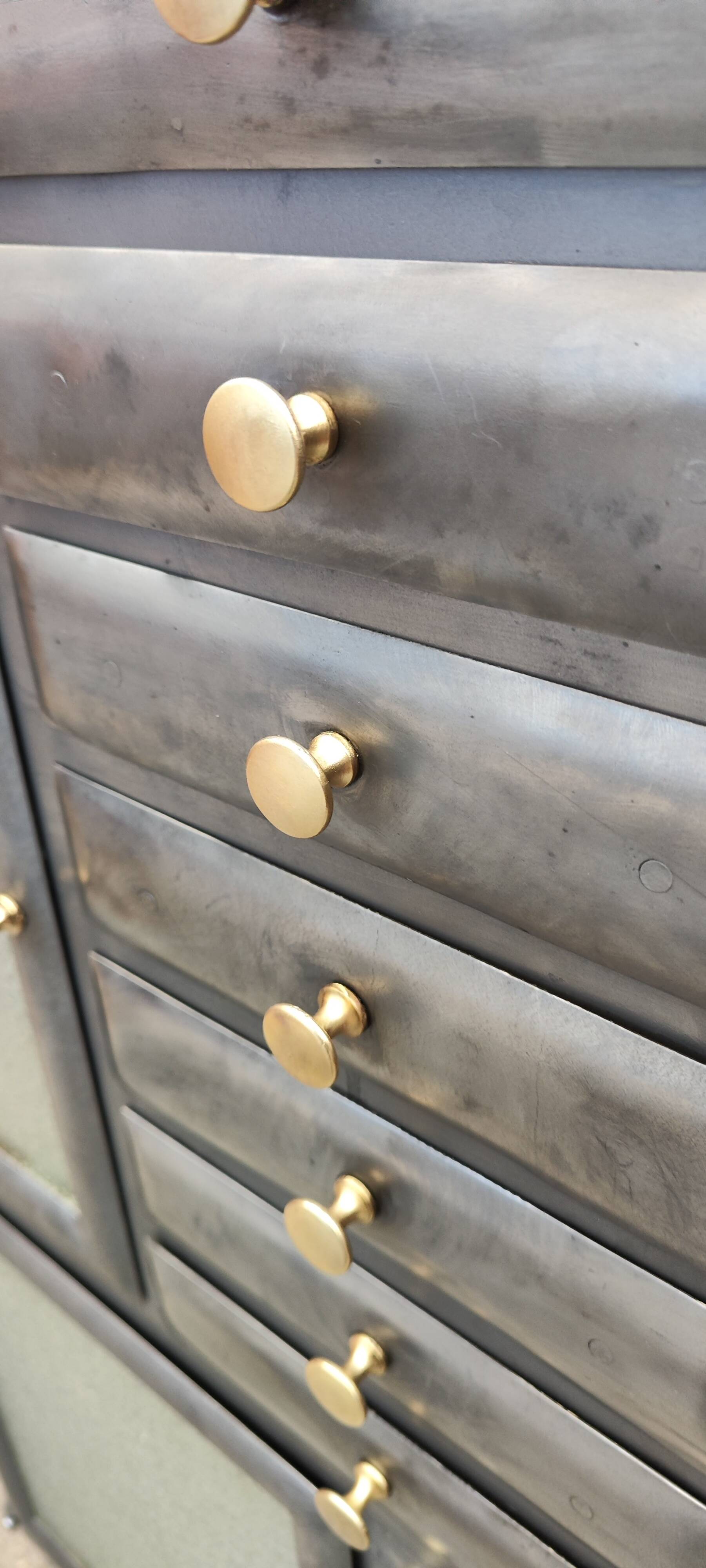 Old metal dentist's cabinet professional furniture