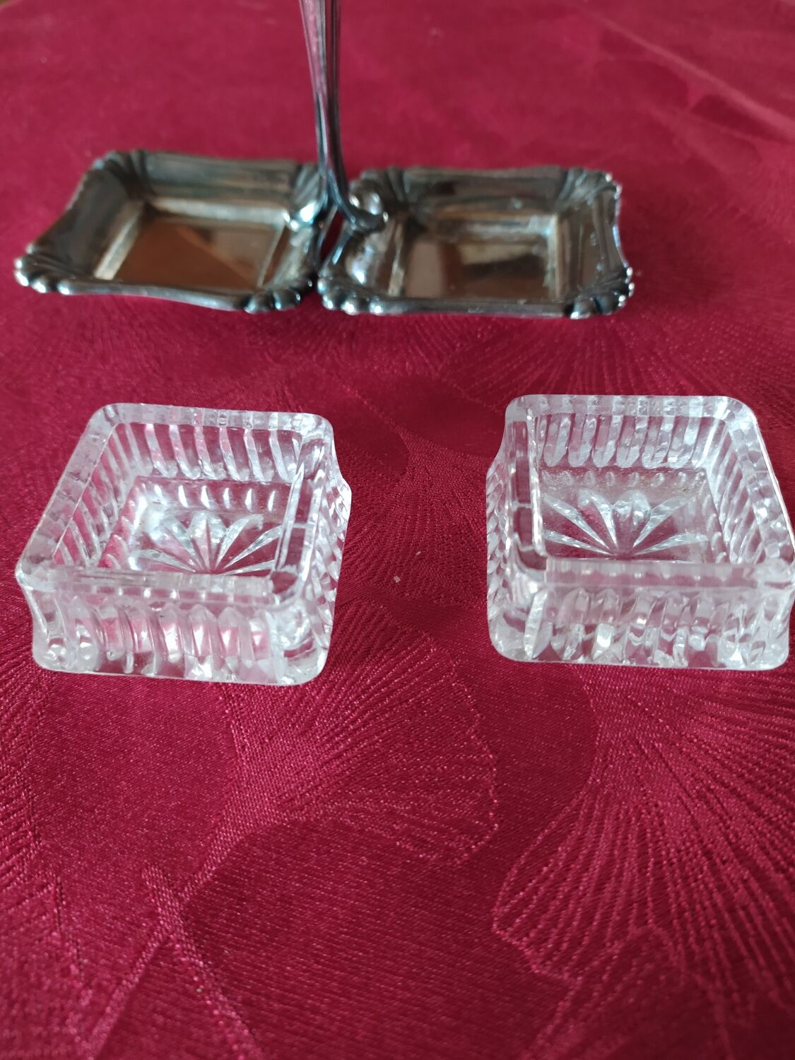 Silver tray with salters