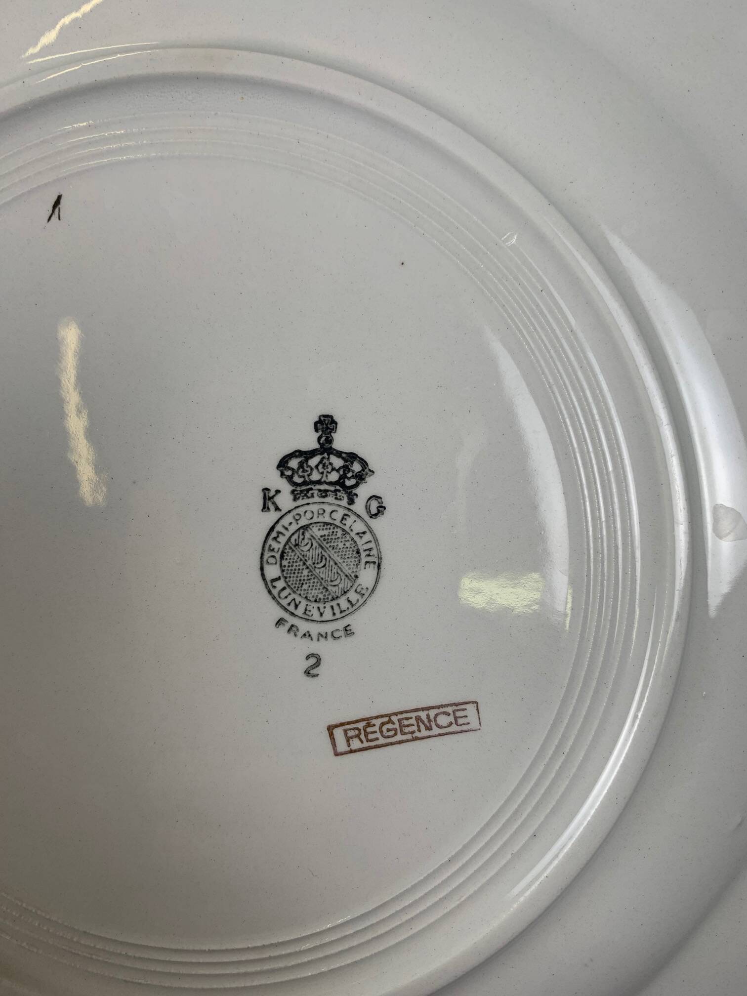 Lunéville "Régence" model, water green, late 19th century