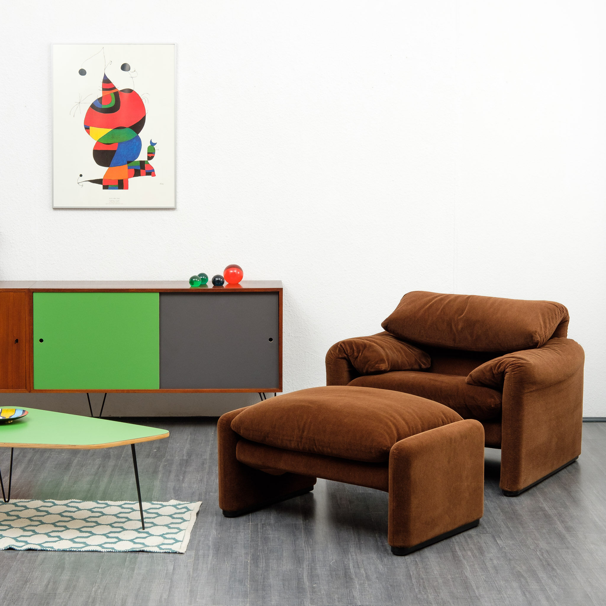 Fauteuil avec repose-pieds de Maralunga pour Cassina