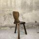 Vintage tripod chair made of solid wood.