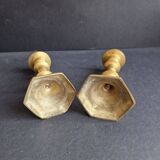 Small pair of brass candlesticks