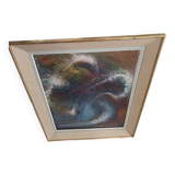 Tableau sur une toile peinture a l'huile 1963