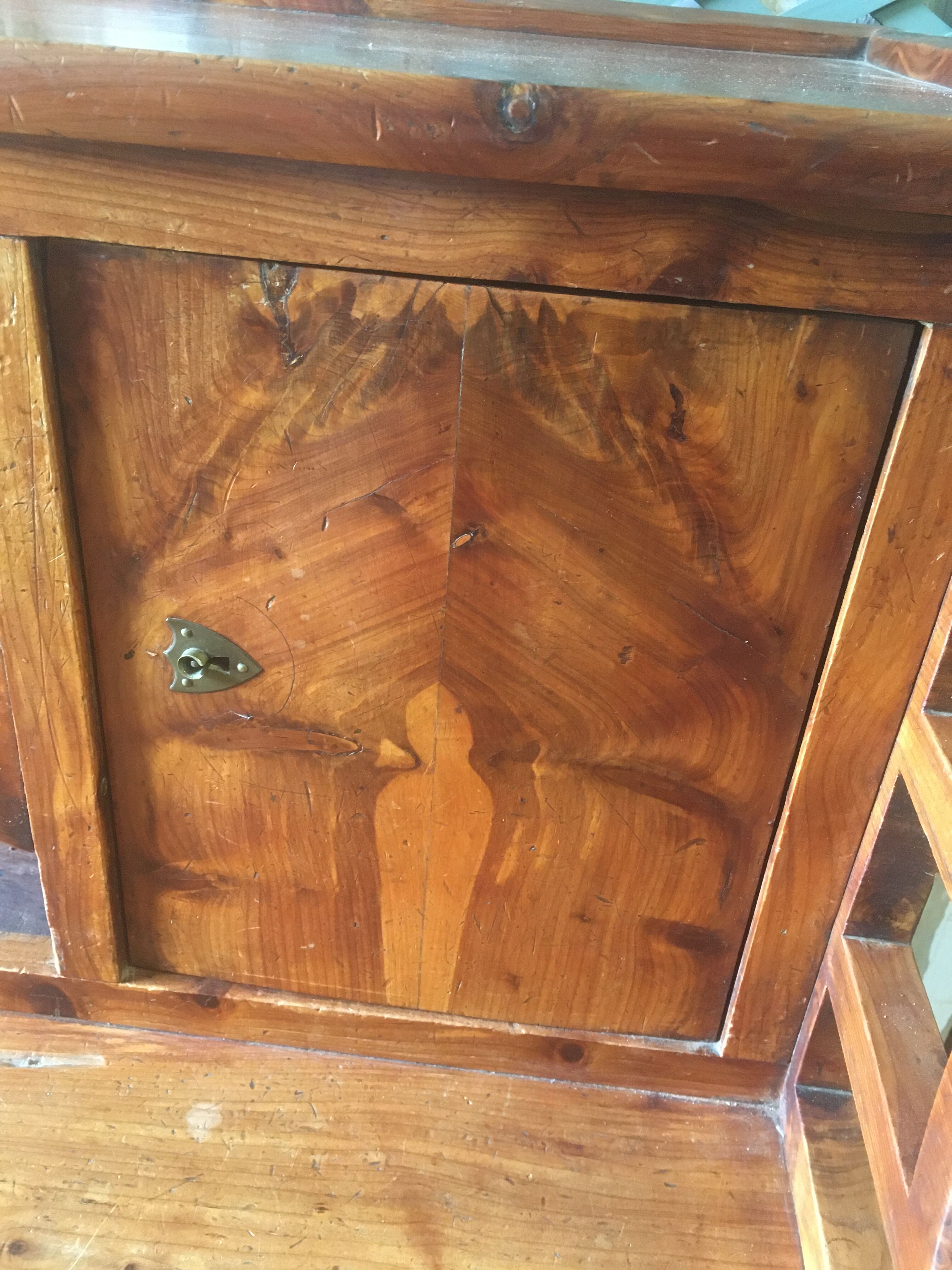 Tiered desk in pitch pine