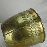 Ancien cache-pot en laiton doré