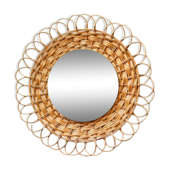 Rattan sun mirror