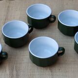 Green ceramic cups