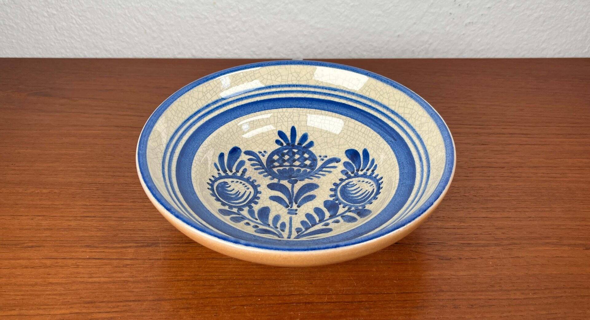 Mid-century modern German pottery wall plate by Wilhelm Kagel, 1960s.
