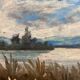 Henry d'Avesnes (1907-1999) Waterside Landscape. Oil on panel