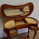 Coiffeuse rognon et sa chauffeuse en merisier – 1950