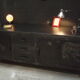 Former industrial workbench in metal