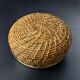 Circular rattan and brass basket, Italy, 1970s