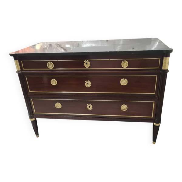 Commode epoque Louis XVI en acajou