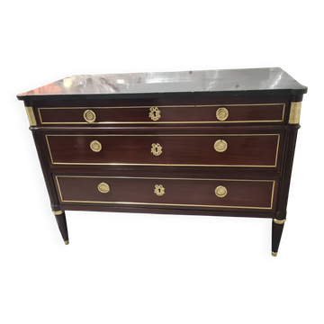 Louis XVI period mahogany commode