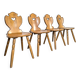 Set of 4 Savoyard mountain chairs