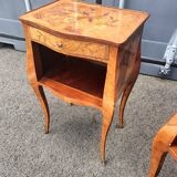 Paire de chevets marqueterie ancien style louis xvi