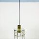 Iron and glass suspension lamp by Glashtte Limburg, 1960s
