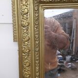 Mirror 19 th wood and golden stuc 156x87cm