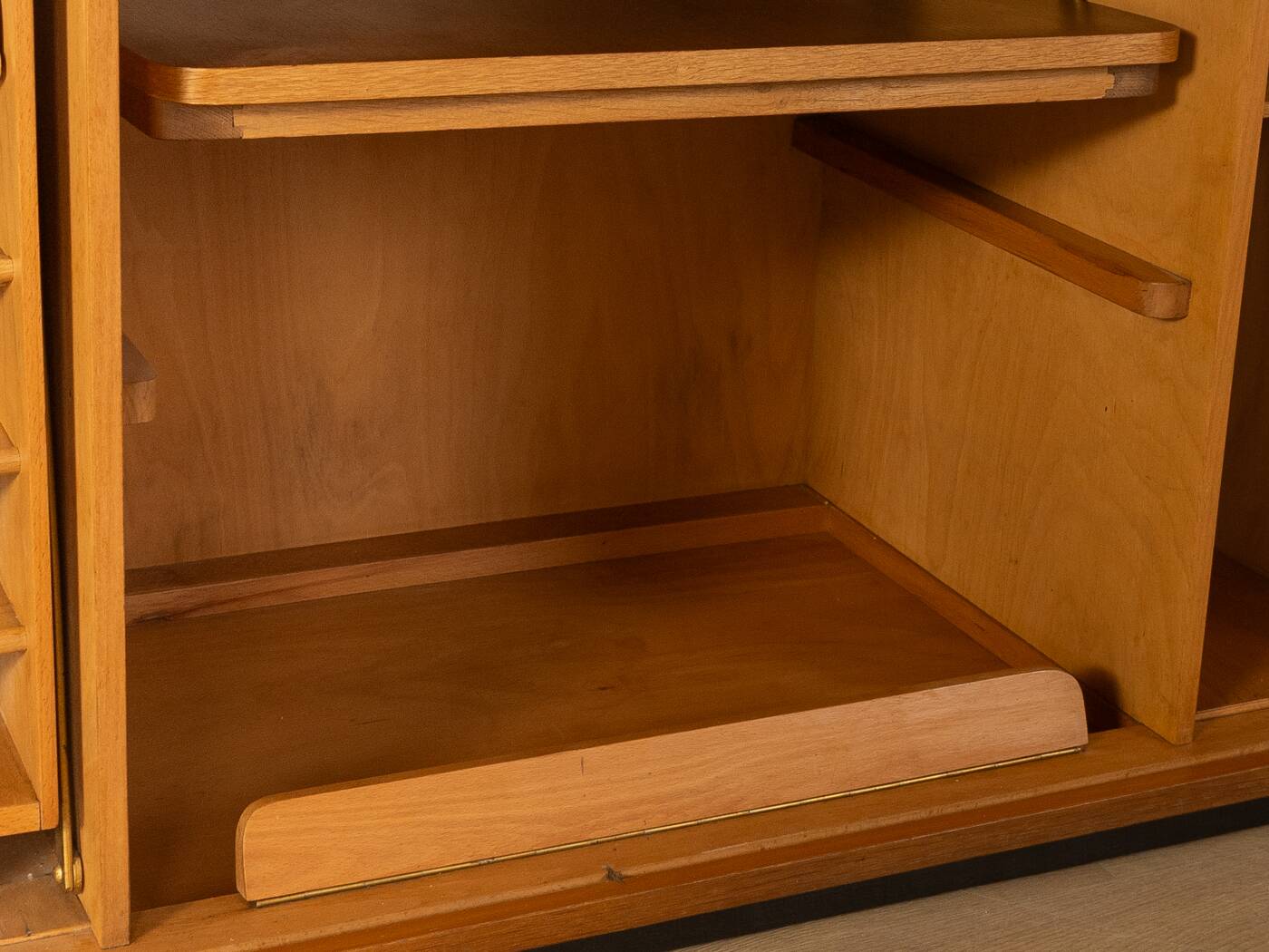 Very rare functional mid-century desk, 1960s, solid wood, Germany