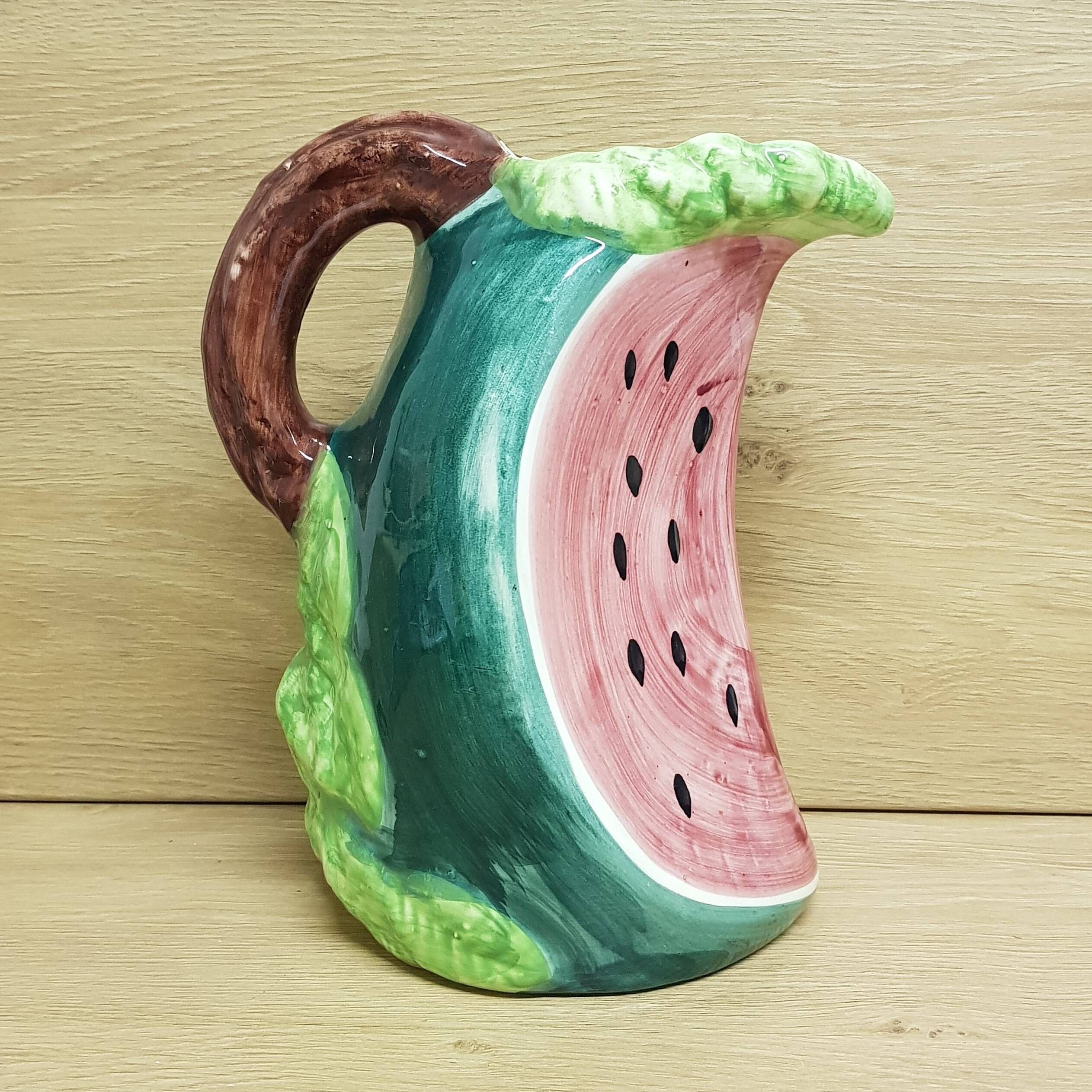 Barbotine watermelon jug