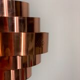Copper Ceiling Lamp by Verner Schou für Coronell, 1967