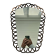 Rattan rear-view mirror